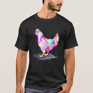 Tie Dye Chicken Hippy Chickens Farmer Hobby Farm T-Shirt