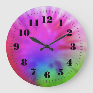 Tie-dye clock