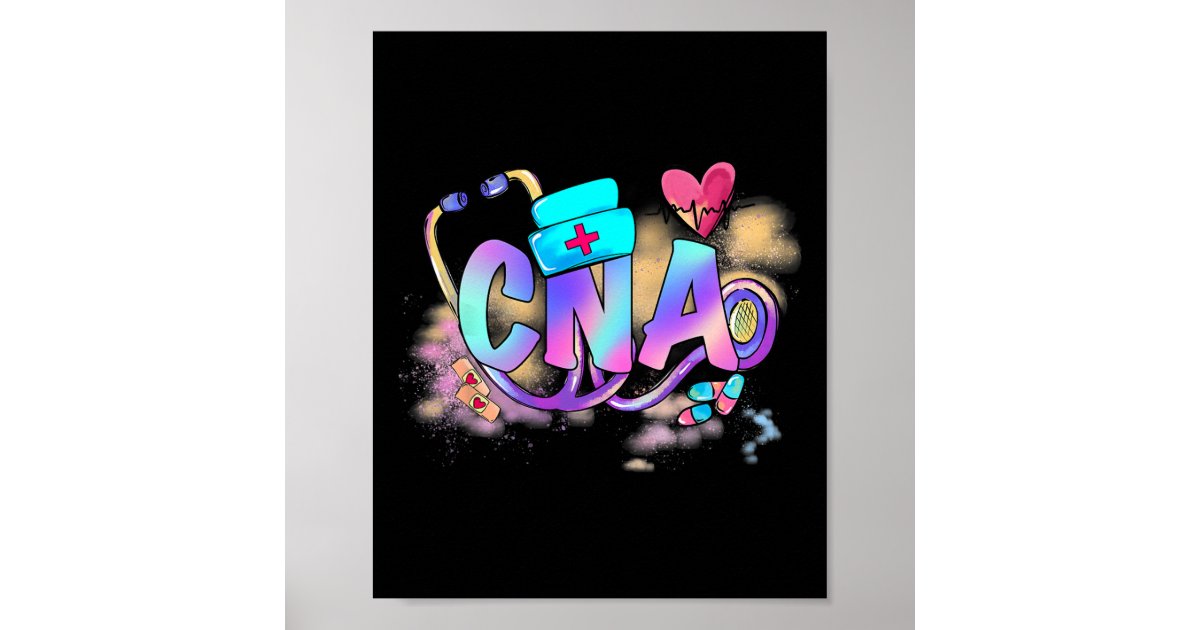 Tie Dye Cna Cute Nurse Day Cna Rn Nurse Week Gifts Poster | Zazzle