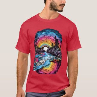 Tie Dye Coast A Vivid Coastal Design retro T-Shirt