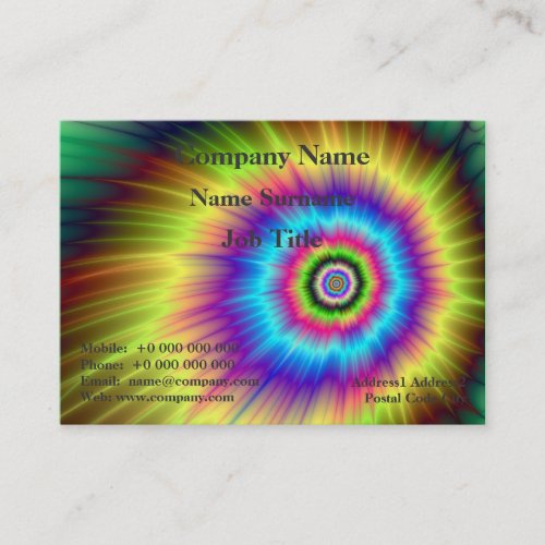 Tie_dye Color Explosion Chubby Business Card