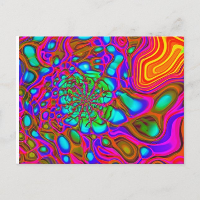 Tie-Dye color Splash Postcard (Front)