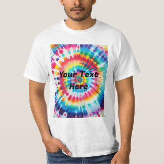 Tie-Dye Colorful Add Your Text T-Shirt