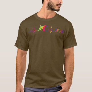 Tie Dye Colorful Smooth Fo Terrier Heartbeat EKG T-Shirt