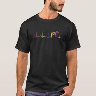 Tie Dye Colorful Standard Schnauzer Heartbeat Ekg T-Shirt