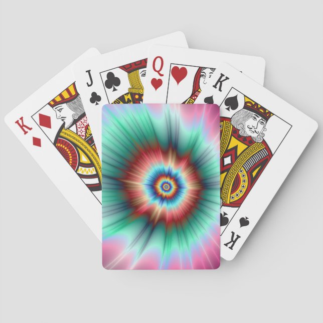 Tie Dye Comet Poker Cards (Back)
