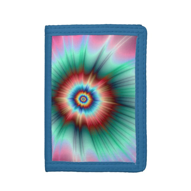 Tie Dye Comet Trifold Wallet (Front Vertical)