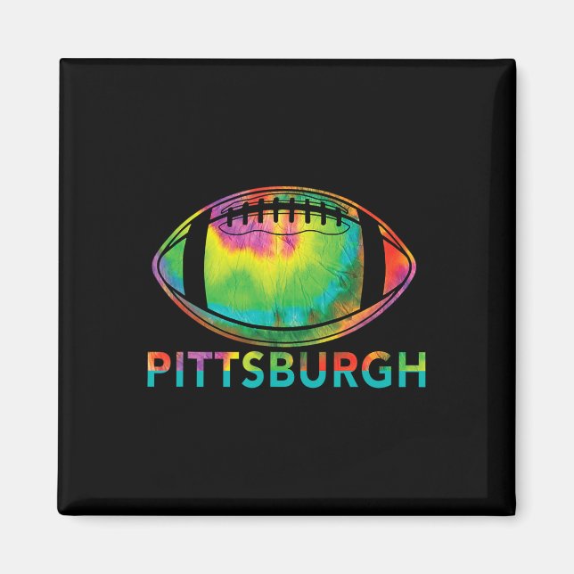 Tie Dye Cool Football Design Apparel Pittsburgh  Magnet (Front)