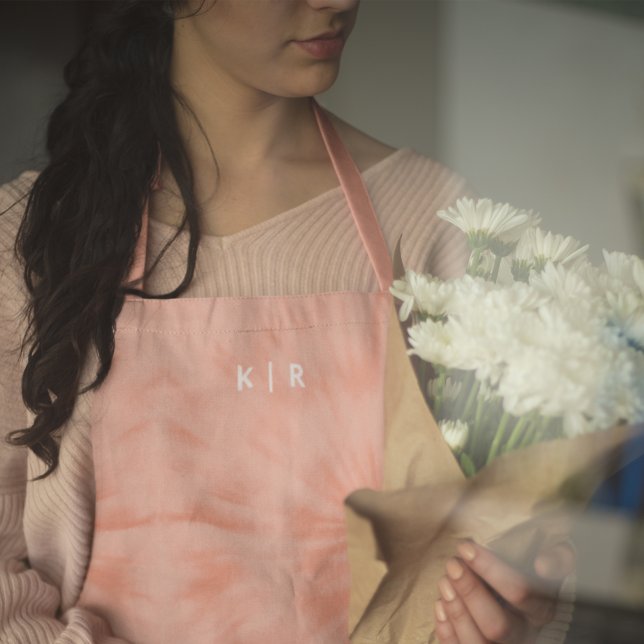 Tie Dye | Coral Pink Modern Pastel Apron (Creator Uploaded)