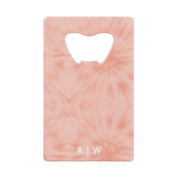 Tie Dye | Coral Pink Modern Pastel Credit Card Bottle Opener