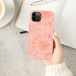 Tie Dye | Coral Pink Modern Pastel iPhone Case<br><div class="desc">A simple tie dye pattern with a soft pastel coral pink color palette. The perfect on trend gift or accessory can easily be customized with your name, initials, monogram, hashtag or slogan! Tie-Dye is making a major comeback right now and is officially the Biggest Trend of the Year! We think...</div>