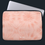 Tie Dye | Coral Pink Modern Pastel Laptop Sleeve<br><div class="desc">A simple tie dye pattern with a soft pastel coral pink color palette. The perfect on trend gift or accessory can easily be customized with your name, initials, monogram, hashtag or slogan! Tie-Dye is making a major comeback right now and is officially the Biggest Trend of the Year! We think...</div>