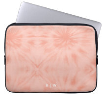 Tie Dye | Coral Pink Modern Pastel Laptop Sleeve