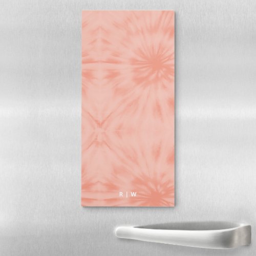 Tie Dye  Coral Pink Modern Pastel Magnetic Notepad