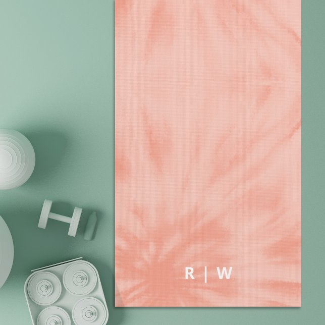 Tie Dye | Coral Pink Modern Pastel Yoga Mat (Creator Uploaded)