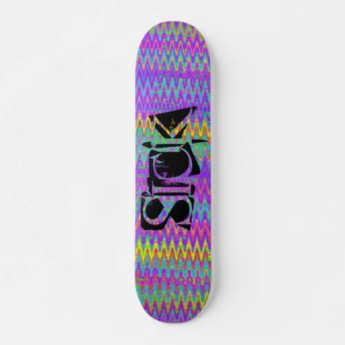 Tie Dye Crazy Chevron Skateboard