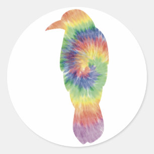 Tie Dye Crow Sticker