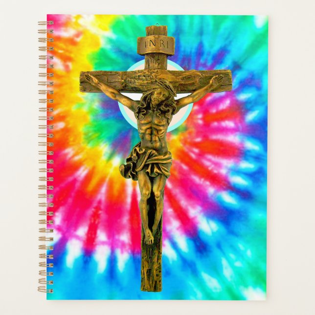 Tie Dye Crucifix ...  PLANNER (Front)