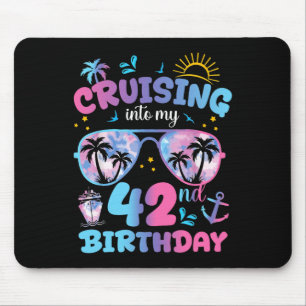 Tie Dye Cruising Into My 42nd Birthday Sungles Tri Mouse Pad