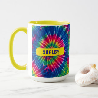 Tie-Dye Custom Name Colorful Gift Mug