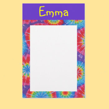 Tie Dye Customizable Stationary Stationery by Cardgallery at Zazzle