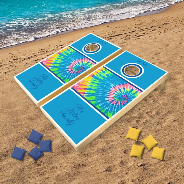 Tie Dye Customize Cornhole Game set (Creator Uploaded)