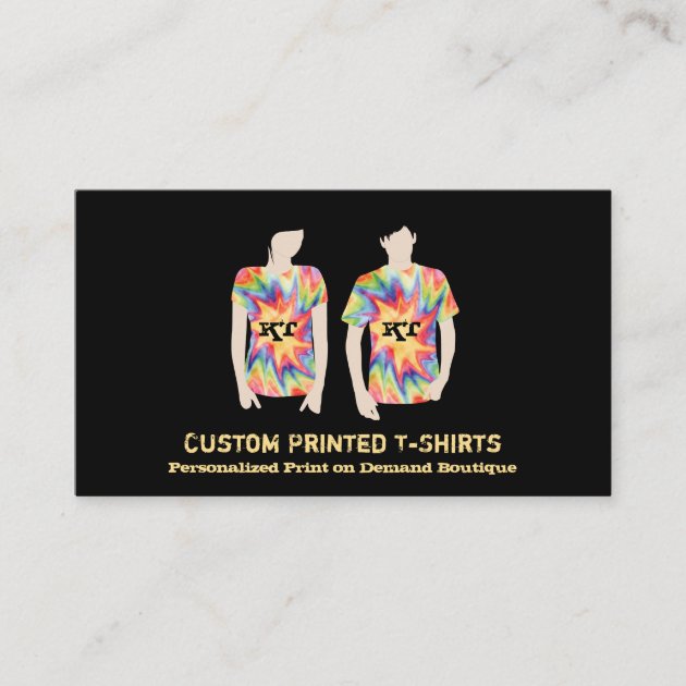 Tie Dye Cut All Over Heat Transfer Vinyl Business Card
