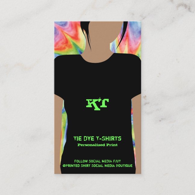 Tie Dye Cut All Over Heat Transfer Vinyl Business Card