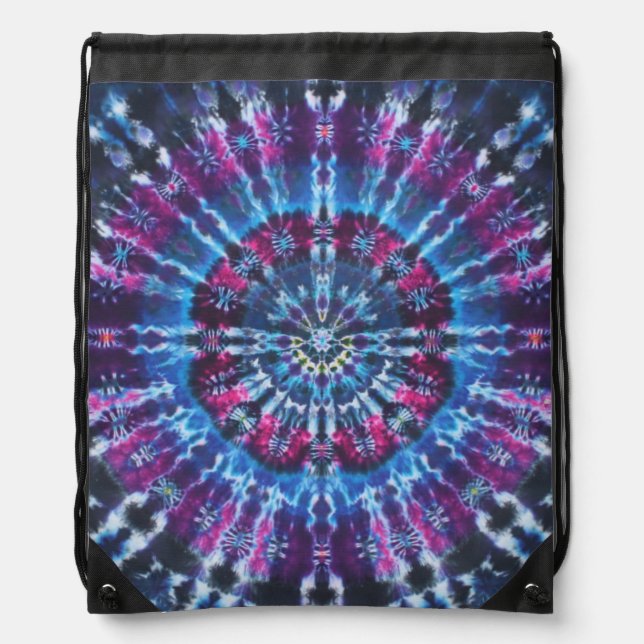 Tie Dye Design Drawstring Bag (Front)