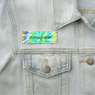 Tie Dye Design Name Tag