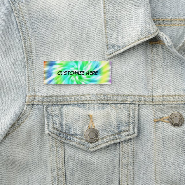 Tie Dye Design Name Tag (In Situ)