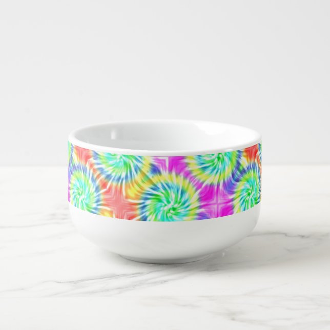 Tie Dye Design Soup Mug or Cereal Bowl (Front)