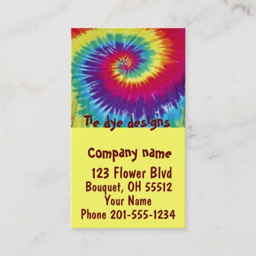 Customizable Tie dye designs Business Card