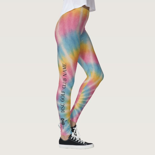 Tie Dye Disc Golf Activewear Leggings (Right)
