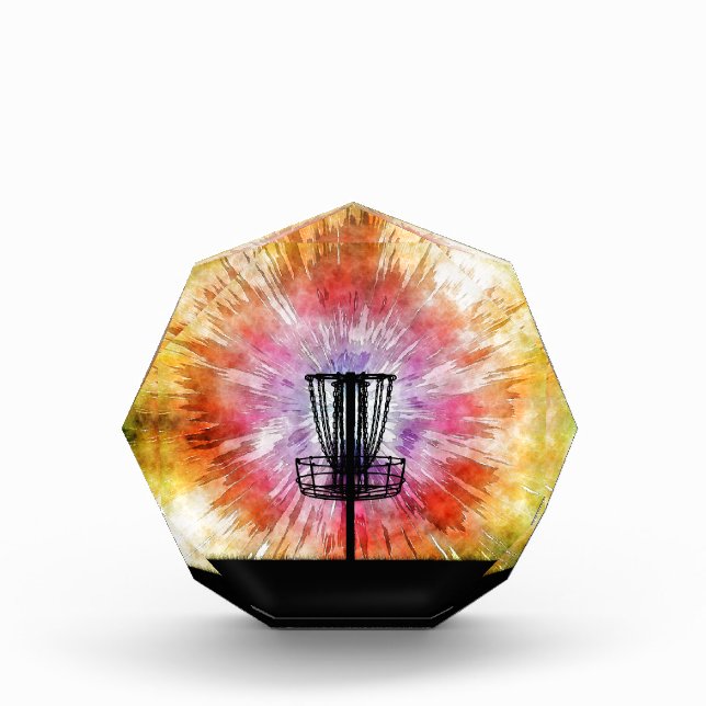 Tie Dye Disc Golf Basket Award (Front)