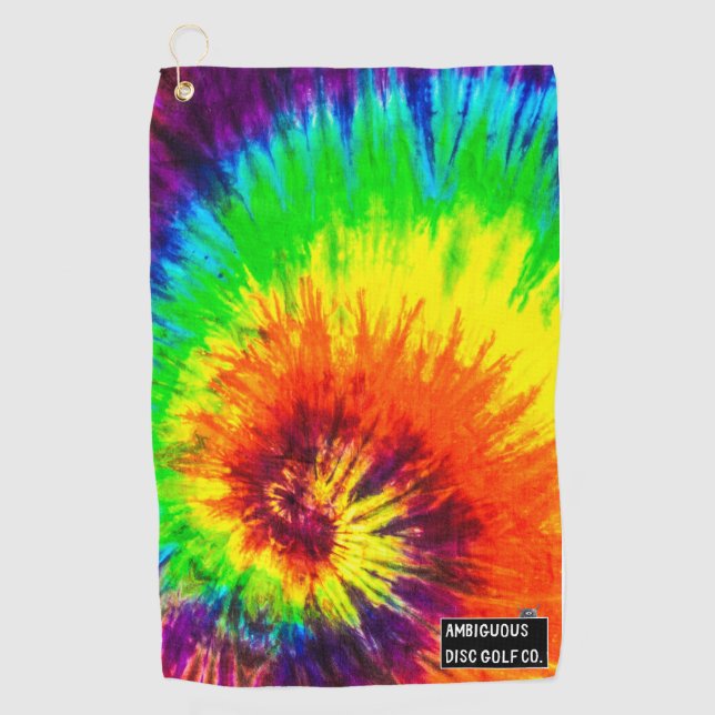Tie-Dye Disc Golf Disc Towel (Front)