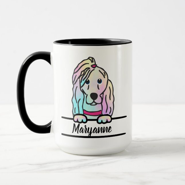 Tie Dye Dog Mug (Left)