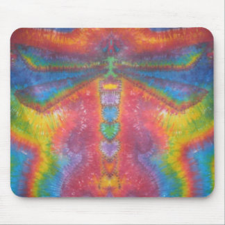 Tie Dye Dragonfly Mouse Pad