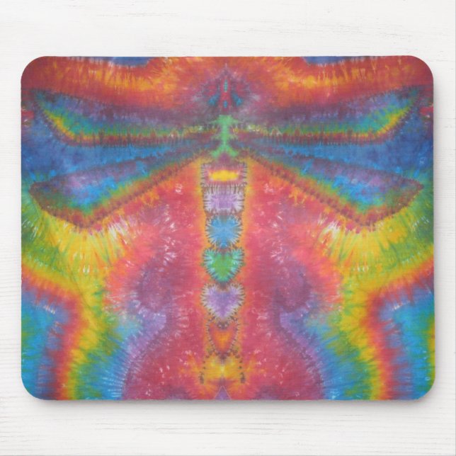 Tie Dye Dragonfly Mouse Pad (Front)