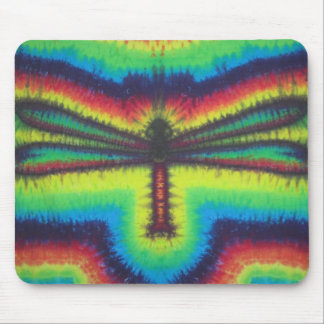 Tie Dye Dragonfly Mouse Pad