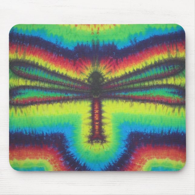 Tie Dye Dragonfly Mouse Pad (Front)