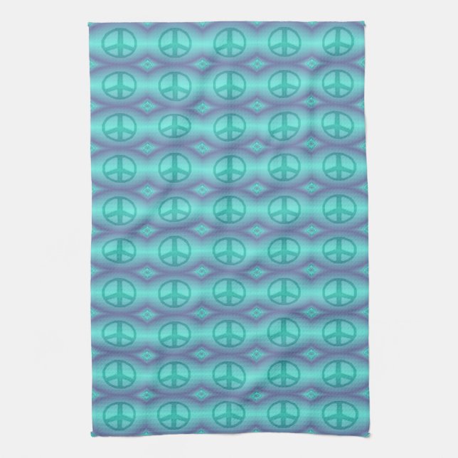 Tie Dye Effect Peace Sign Towel (Vertical)
