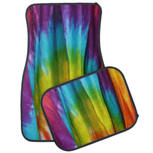Tie-Dye Fabric Print Car Floor Mat
