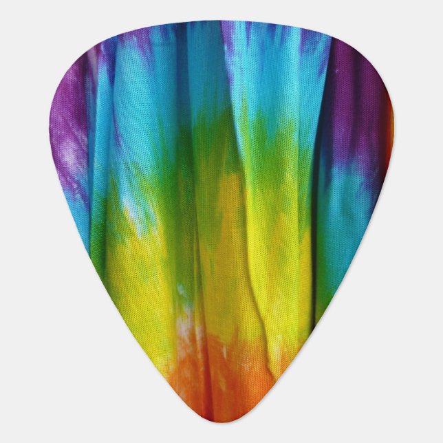 Tie-Dye Fabric Print Guitar Pick (Front)