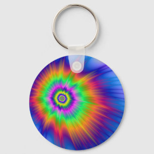 Tie Dye Fireball Keychain