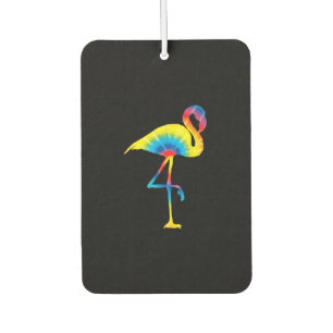 Tie Dye Flamingo Rainbow Print Bird Animal Hippie Air Freshener