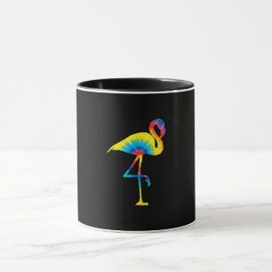 Tie Dye Flamingo Rainbow Print Bird Animal Hippie Mug