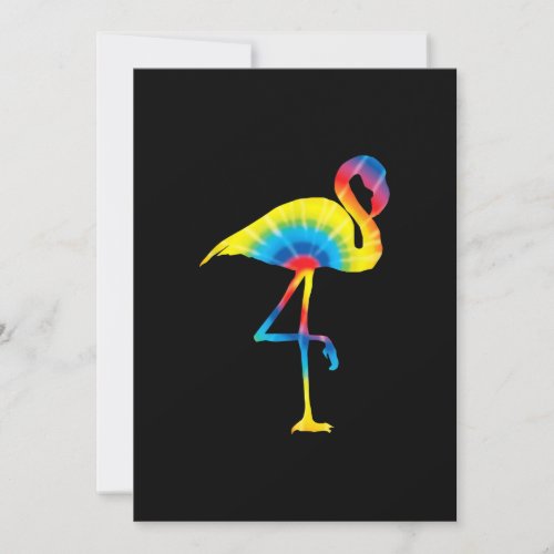 Tie Dye Flamingo Rainbow Print Bird Animal Hippie Save The Date