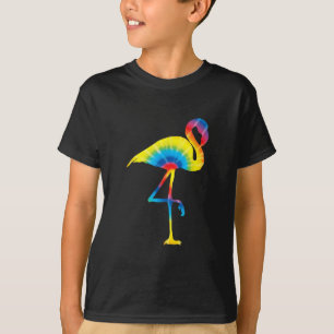 Tie Dye Flamingo Rainbow Print Bird Animal Hippie T-Shirt