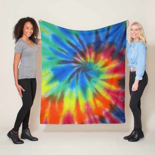 Tie Dye Fleece Blanket